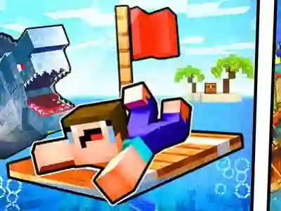 שפּיל Noob Raft: Ocean Survival אָנליין