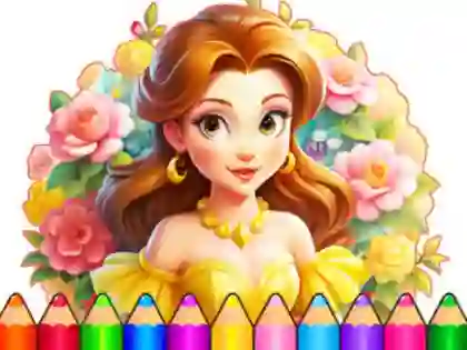 שפּיל Coloring Book: Flower Dress Up אָנליין