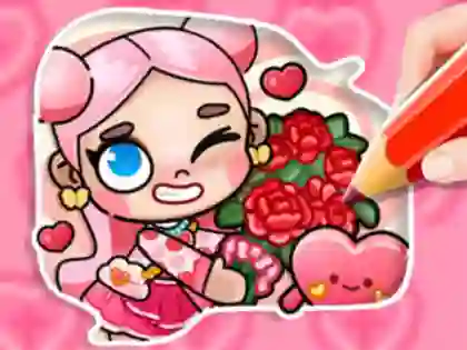 שפּיל Coloring Book: Avatar Valentine's אָנליין
