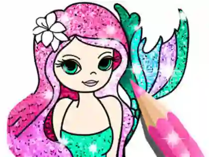 שפּיל Coloring Book: Little Mermaid אָנליין