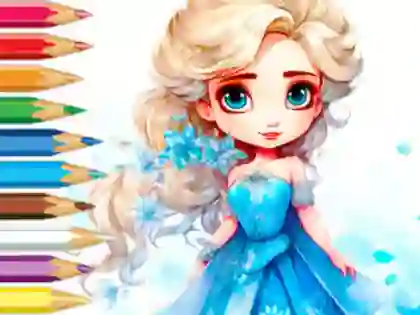 שפּיל Coloring Book: Frozen Princess אָנליין