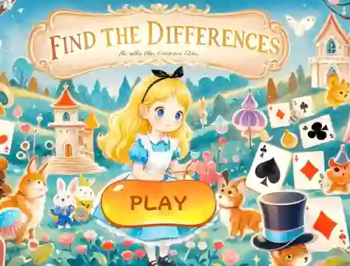 שפּיל Find The Differences: Alice In Wonderland אָנליין