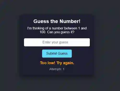 שפּיל Number Guessing אָנליין