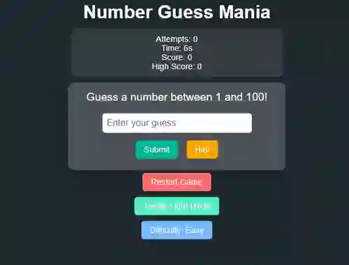 שפּיל Number Guess Mania אָנליין