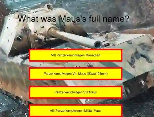 שפּיל Tank Quiz: Maus אָנליין