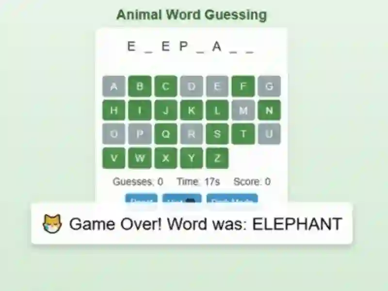 שפּיל Animal Word Guessing Game אָנליין