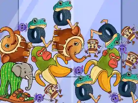 שפּיל Italian Brainrot: Animals Merge Puzzle אָנליין