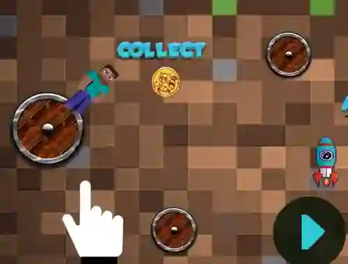 שפּיל Mineblock Rotate And Fly Adventure אָנליין