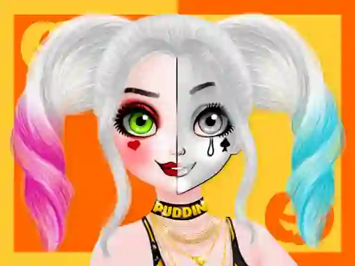 שפּיל Princess Halloween Makeup Halffaces Tutorial אָנליין