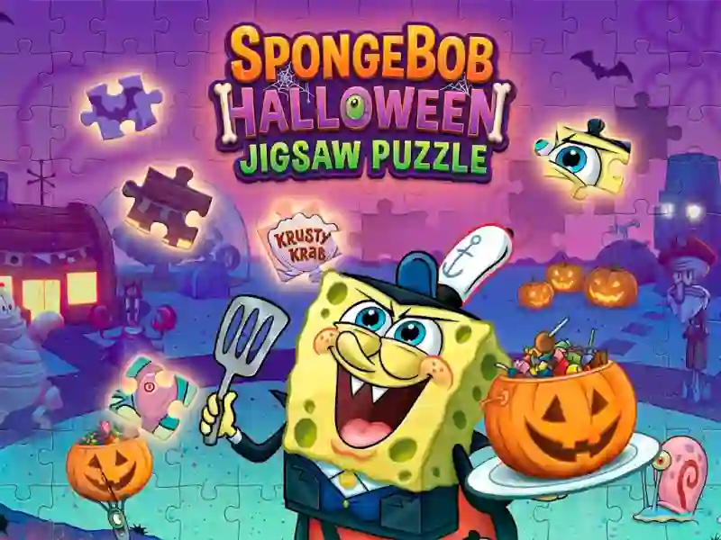 שפּיל SpongeBob Halloween Jigsaw Puzzle אָנליין