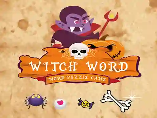 שפּיל Witch Word Halloween Puzzel Game אָנליין