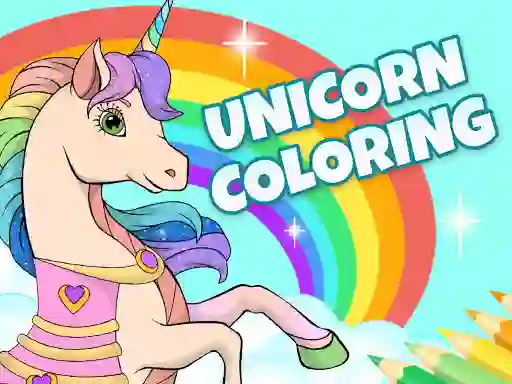 שפּיל Unicorn Dress Up Coloring Book אָנליין