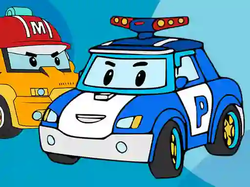 שפּיל Robocar Coloring Book אָנליין