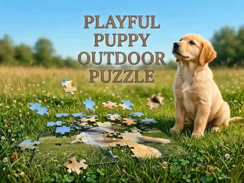 שפּיל Playful Puppy Outdoor Puzzle אָנליין