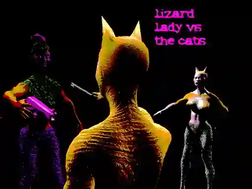 שפּיל Lizard Lady Vs The Cats אָנליין