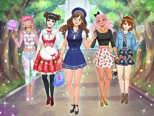 שפּיל High School Anime Dress Up אָנליין