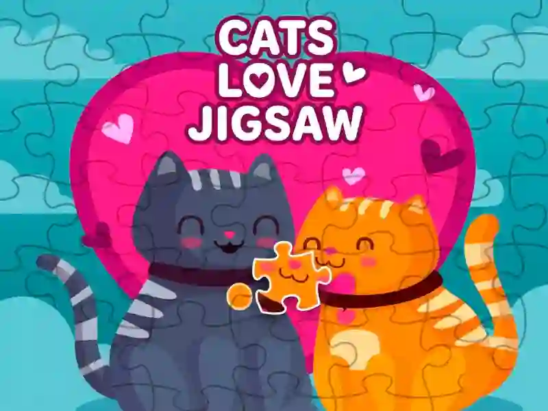 שפּיל Cats love jigsaw אָנליין