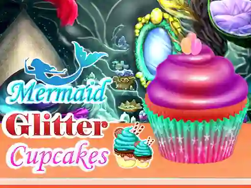 שפּיל Mermaid Glitter Cupcakes אָנליין