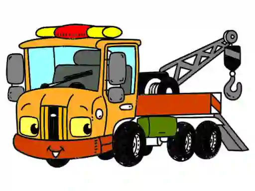 שפּיל Tow Trucks Coloring אָנליין