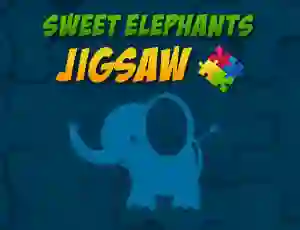 שפּיל Sweet Elephants Jigsaw אָנליין