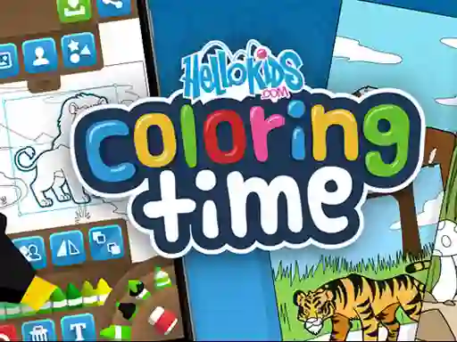 שפּיל Hello kids Coloring Time אָנליין