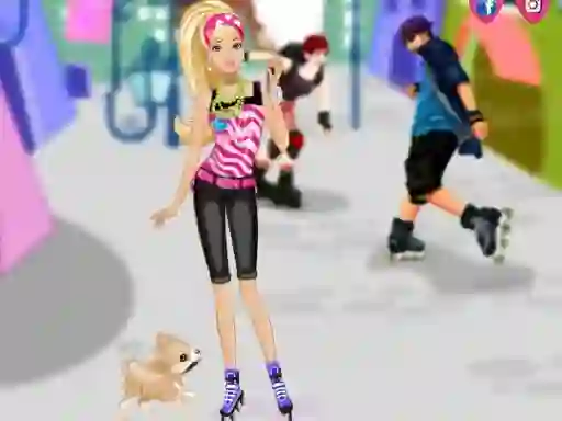 שפּיל Barbie on roller skates אָנליין