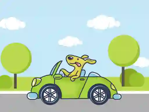 שפּיל Animal Happy Drive Coloring אָנליין