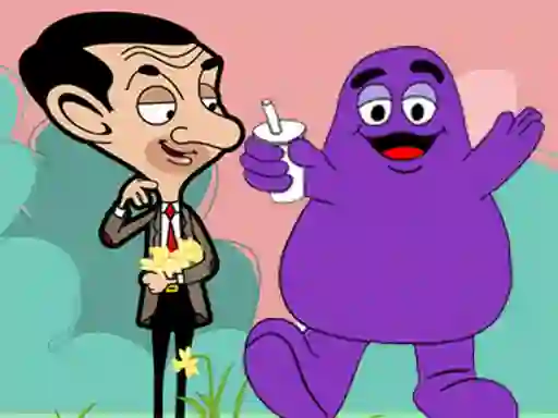 שפּיל When Mr Bean meet Grimace אָנליין