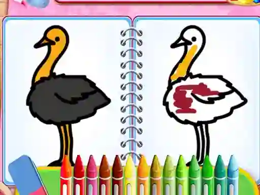 שפּיל Coloring Birds Game אָנליין