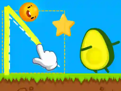שפּיל Where's My Avocado Draw Lines אָנליין