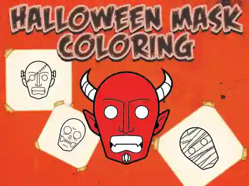 שפּיל Halloween Mask Coloring Book אָנליין