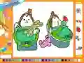 שפּיל Online coloring baby twins אָנליין
