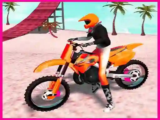 שפּיל Motocross Beach Jumping Bike Stunt אָנליין