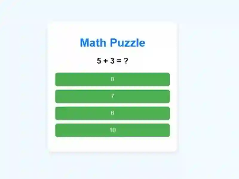 שפּיל Math Puzzle אָנליין