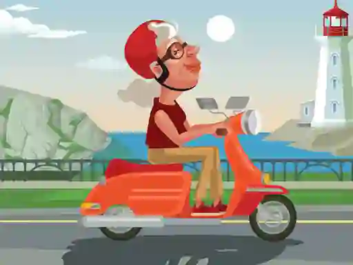 שפּיל City Scooter Ride Coloring אָנליין