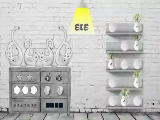 שפּיל Black and white House Escape אָנליין