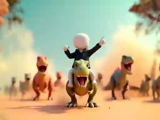 שפּיל Stickman: Dinosaur arena אָנליין