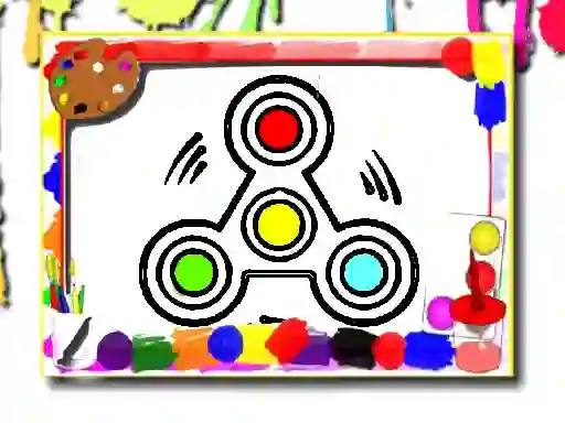 שפּיל Fidget Spinner Coloring Book אָנליין
