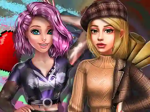 שפּיל 2022 Dark Academia to Egirl Dress up אָנליין
