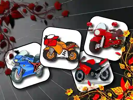 שפּיל Cartoon Motorbikes Memory אָנליין