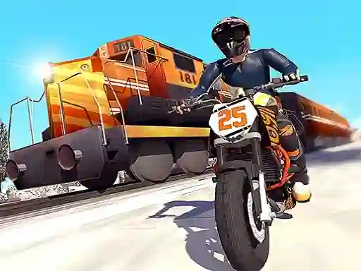 שפּיל Trail Bike vs Train Race אָנליין