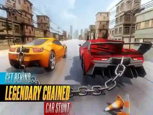 שפּיל Chained Car Stunts Race Mega Ramp אָנליין