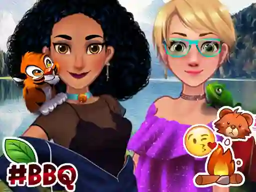 שפּיל Jasmine & Rapunzel on Camping אָנליין