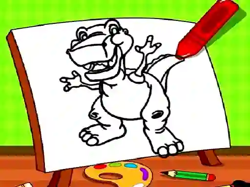 שפּיל Easy Kids Coloring Dinosaur אָנליין