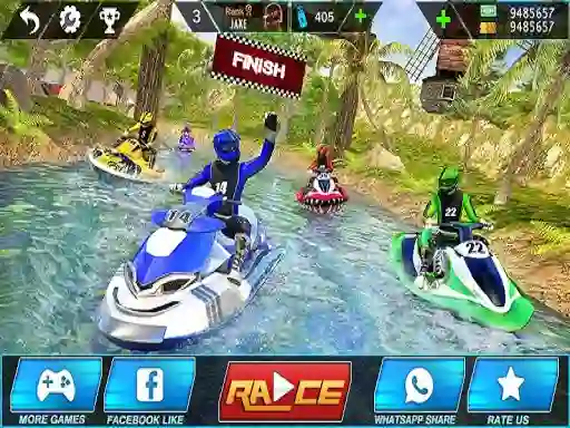 שפּיל Jet Ski Water Boat Racing אָנליין