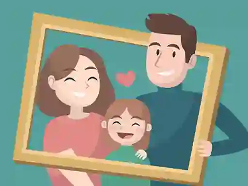 שפּיל Happy Family Puzzle אָנליין