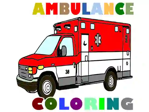 שפּיל Ambulance Trucks Coloring Pages אָנליין