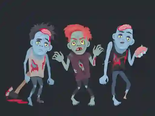 שפּיל Zombies and Skeletons Coloring אָנליין
