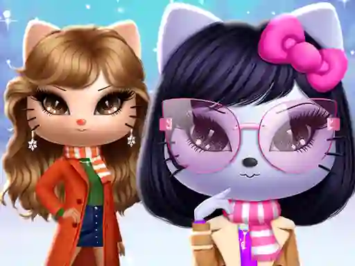 שפּיל Kitty Squad Winter Dress Up אָנליין