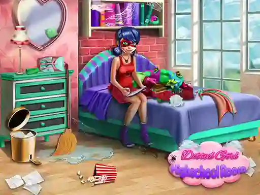 שפּיל Dotted Girl: Highschool room אָנליין